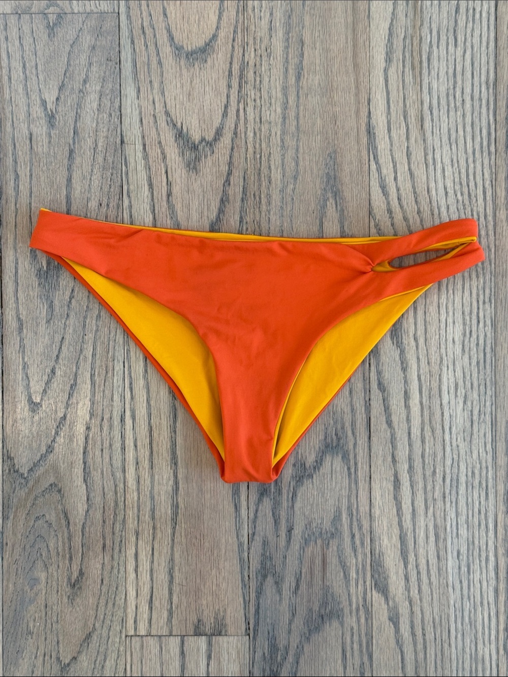 L*Space Women’s Breakers Reversible Orange Women's Swim Bottom Size Small